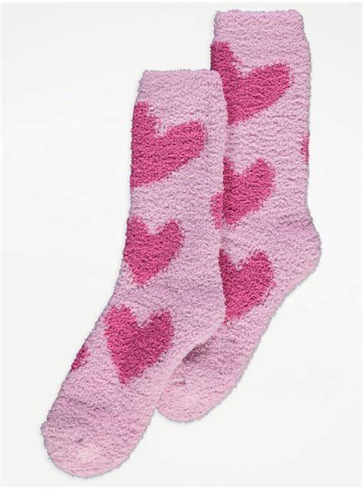 asda tickled pink heart socks